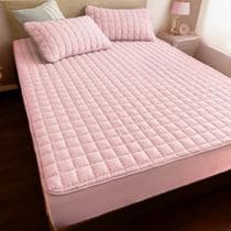 Protetor Para Colchão Impermeavel Com Elastico Resistente Para Cama Matelado Capa Varios Tamanhos Quarto King Queen Casal Rose - Lê Pelúcia E Decoração
