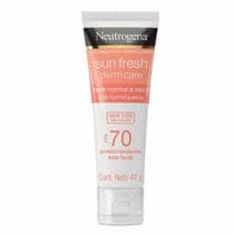 Protetor Solar Facial Neutrogena Sun Fresh Derm Care FPS70 Pele Normal a Seca