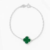 Pulseira Bracelete Feminina Flor Trevo Prata Legitima 925 - Lojas La+Ny