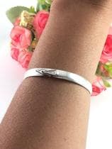 Pulseira Bracelete Feminina Prata Legitima 925 18 Cm - Lojas La&Ny