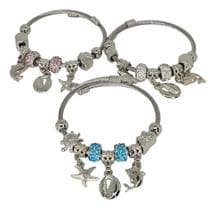 Pulseira Feminina Life Berloques Charme Aço Inoxidável Prata - Bellavie