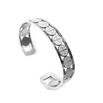 Pulseira Masculina São Bento Aço Inoxidável Ajustável Bracelete da Fé - Modern Store