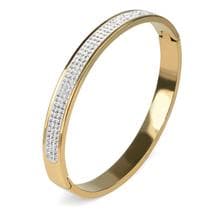 Pulseira Prata 925 Feminina Bracelete Ouro 18k Cravejada - Oremte