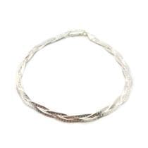 Pulseira Transada Feminina Prata 925 18 Cm 3 Fios - Lojas La&Ny