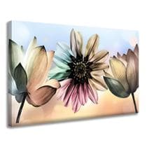 Quadro Decorativo Flores Grandes Decoração Sala Cozinha em Tela 60cm X 85cm