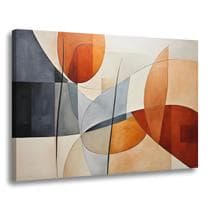 Quadro Decorativo Obra Arte Abstrata Formas Geométicas Tela Grande Sala Quarto Escritórios Lojas Restaurantes 50x80cm Borda Infinita - Antalya Store