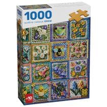 Quebra-cabeça 1000 peças Flores de Crochê - Grow