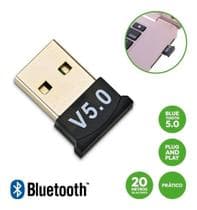 Receptor Adaptador Usb Bluetooth 5.0 Plug And Play Note Pc Wireless - Usb Dongle