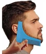 Régua para Fazer a Barba com Gabarito Pente de Alinhamento de Pelos Faciais Guia de Barbear Pro - Molde Alinhador de Barba Profissional Pente