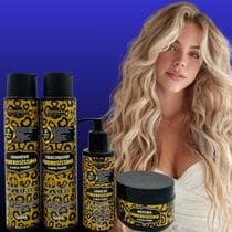 Rhenuks Cosméticos Kit Poderossíssima Profissional Shampoo Máscara Cond Leave-in