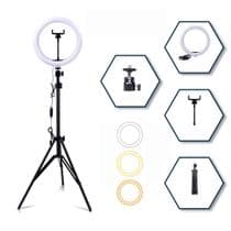 Ring Light Kit Completo 26cm Iluminação Portátil Tripé Grande Fotos Vídeos Maquiagem