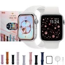 Smartwatch Smart W10 Mini Series 10 Amoled 41mm 8 Pulseiras - 01Smart