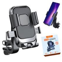 Suporte de Celular para Moto e Bicicleta Preto Travamento Automático, Super Estável e Antivibração - Lotus Gift