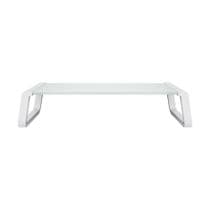Suporte para Monitor Trust Monta, Vidro Temperado, Base Elevada, Organizador de Mesa, Branco - 25351