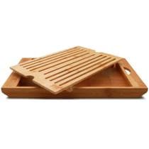 Tábua De Corte Migalheira Pães Bambu 38x23cm - Ravi Presentes Ltda