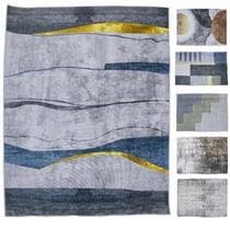 Tapete Grande Veludo Premium Retangular Antiderrapante Decorativo Sala Quarto Escritorio 140x100cm - Clean Tech