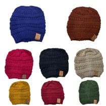 Touca Gorro Capuz Inverno Frio Tricô Lã Unissex Moda Rabo de Cavalo Cabelo - Touca Inverno