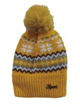 Touca Gorro de Lã com Pompom Forrada Adulto Inverno Frio Tricô - dotad