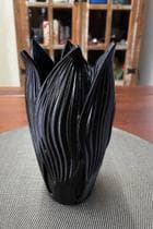 Vaso Jarro Decorativo Folhas Plástico 20cm Decoração Sala Quarto Rack Escritório - Genérica
