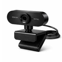 Webcam Full HD 1080p com Foco Ajustável e Microfone para Videochamada - Star Produtos