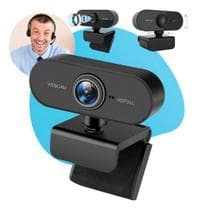 Webcam Full HD 1080p USB Mini com Microfone Integrado e Rotação 360 Gravação Vídeo - GENERICA