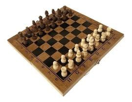 Xadrez Jogo De Tabuleiro Dobrável Em Madeira Profissional Estratégia JG172002 - Unyhome