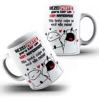 Xícara Caneca Personalizada de Porcelana Cerâmica Dia dos Namorados Divertida Casal Flor kee md1 - Casetal