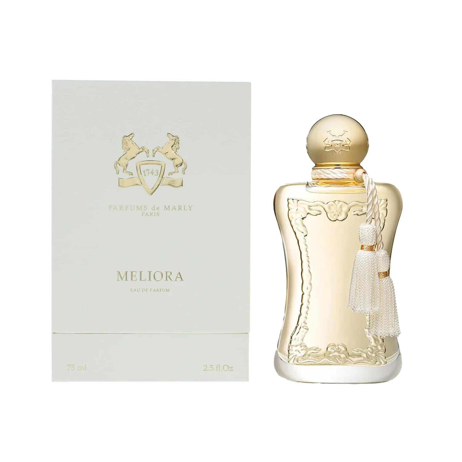 Parfums De Marly Meliora Eau De Parfum Spray – Elegant Floral Fruity & Woody Musk Scent, Black Currant, Rose, Vanilla & Sandalwood, Long-Lasting Luxury Fragrance, Perfect Gift, 2.5 Fl oz / 75 ml