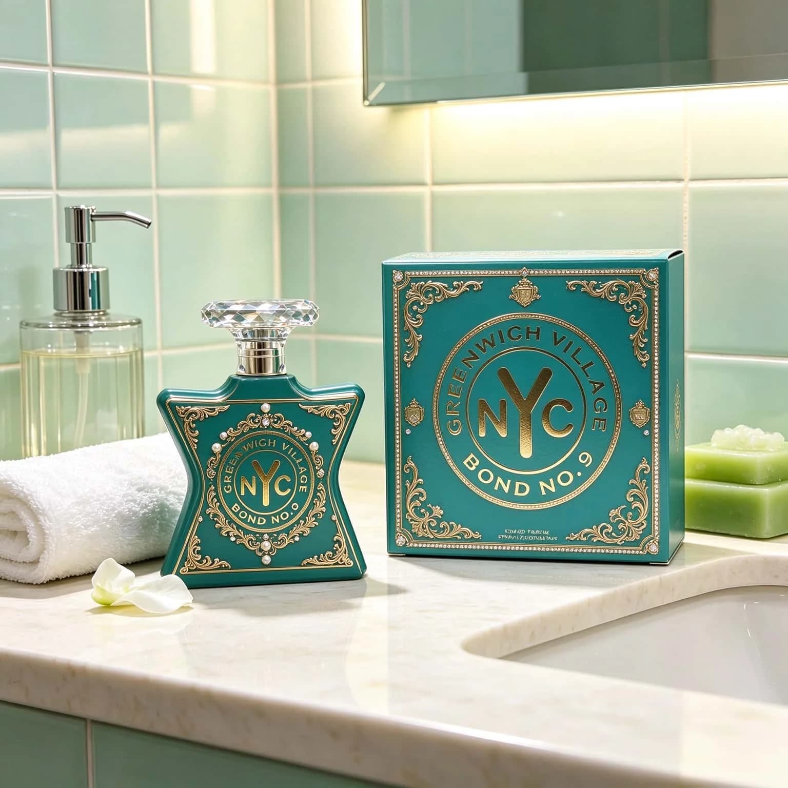 Bond No 9 Greenwich Village 100ml (3.4oz) Fresh Floral Fruity Musky Unisex Perfume For Party Dating Daily Business Occasions
