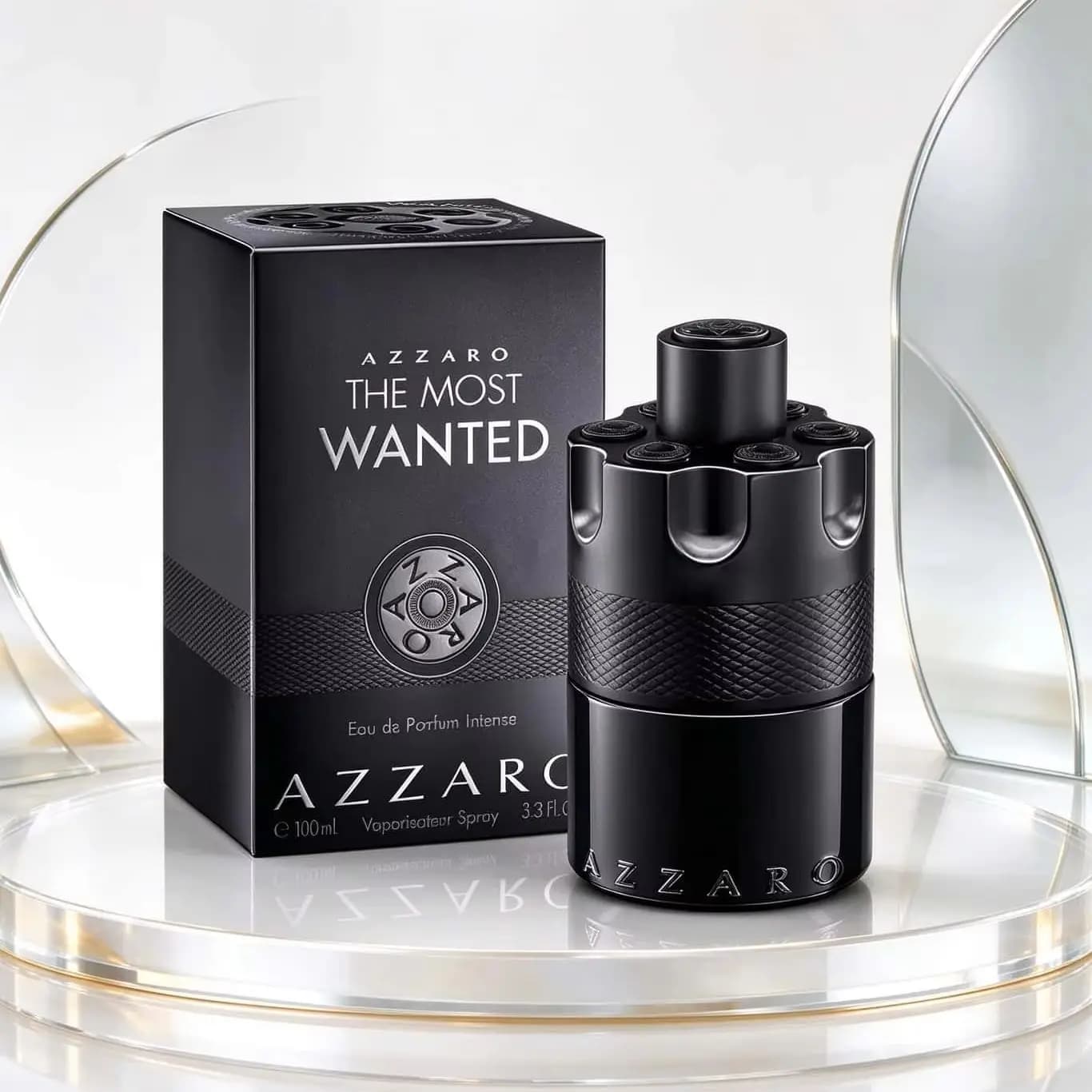 Azzaro Unisex Eau de Parfum Premium Golden Sculpted Bottle Design Rich Warm Oriental Woody Aroma Long Lasting Fragrance Spray Ideal for Dating Evening Holiday Gift