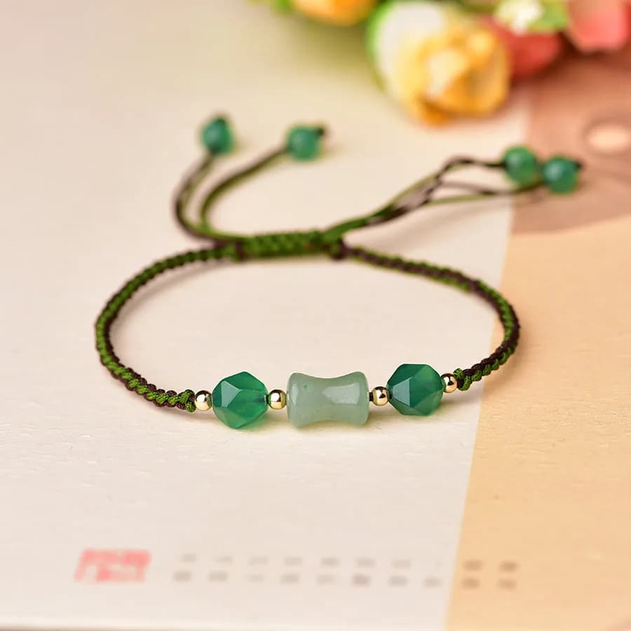 Green Natural Jade Beads Bracelets Fashion Gifts for Women Bangle Real Jewelry Carved Gemstone Vintage Designer…