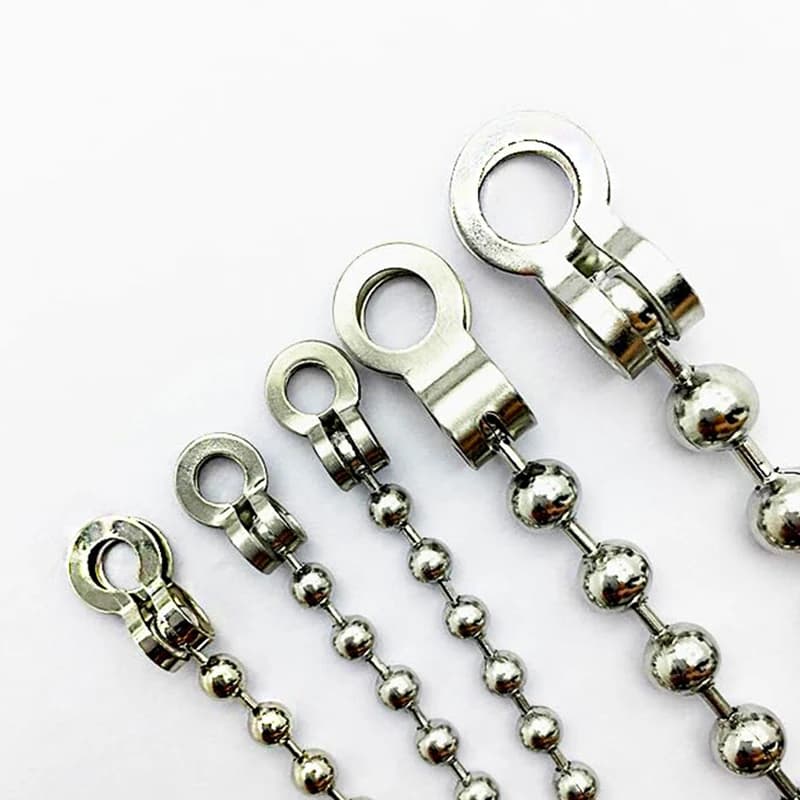 30Pcs Stainless Steel Ball Chain Connector Clasps Fit for 2.0/2.4/3.2/4/5/6/8MM Ball Chain End Cap Knot Cover For…