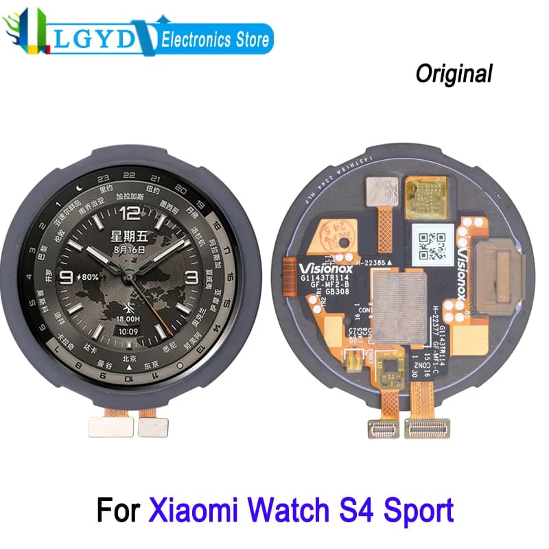 1.43-inch AMOLED LCD Screen For Xiaomi Watch S4 Sport, 466×466 Display Touch Screen Full Assembly Repair Replacement…