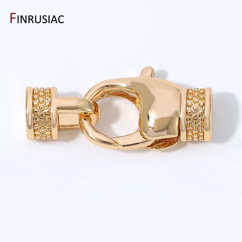 14K Gold Plated Brass Lobster Clasps Connector,Closure For Jewelery,Fastener End Clasps For DIY Bracelet Jewelry…