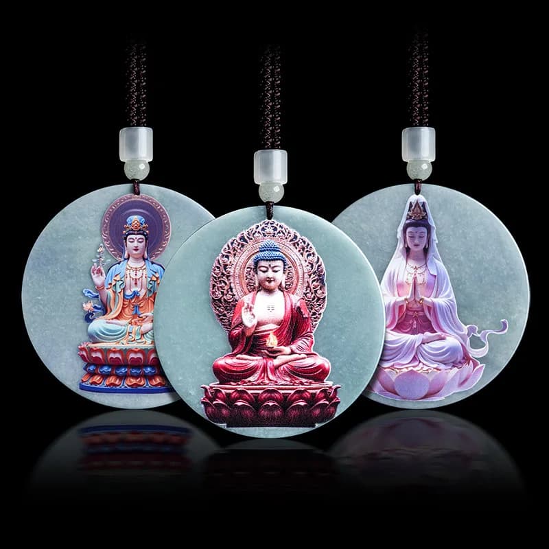 Myanmar Jadeite Guanyin Pendant Necklace Fashion Accessories Natural Gemstone Designer Burmese Jade Stone Gifts for…