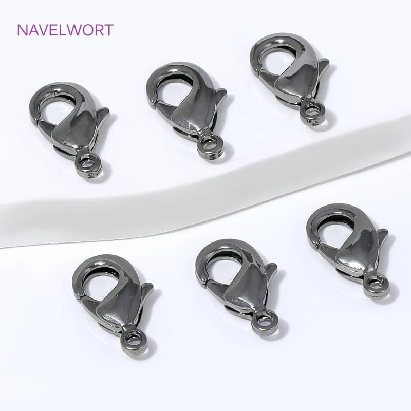 Black Plated Brass 12mm Lobster Clasp Connector Accessories,Clasp For Jewelry,DIY Bracelet Necklace Making Findings
