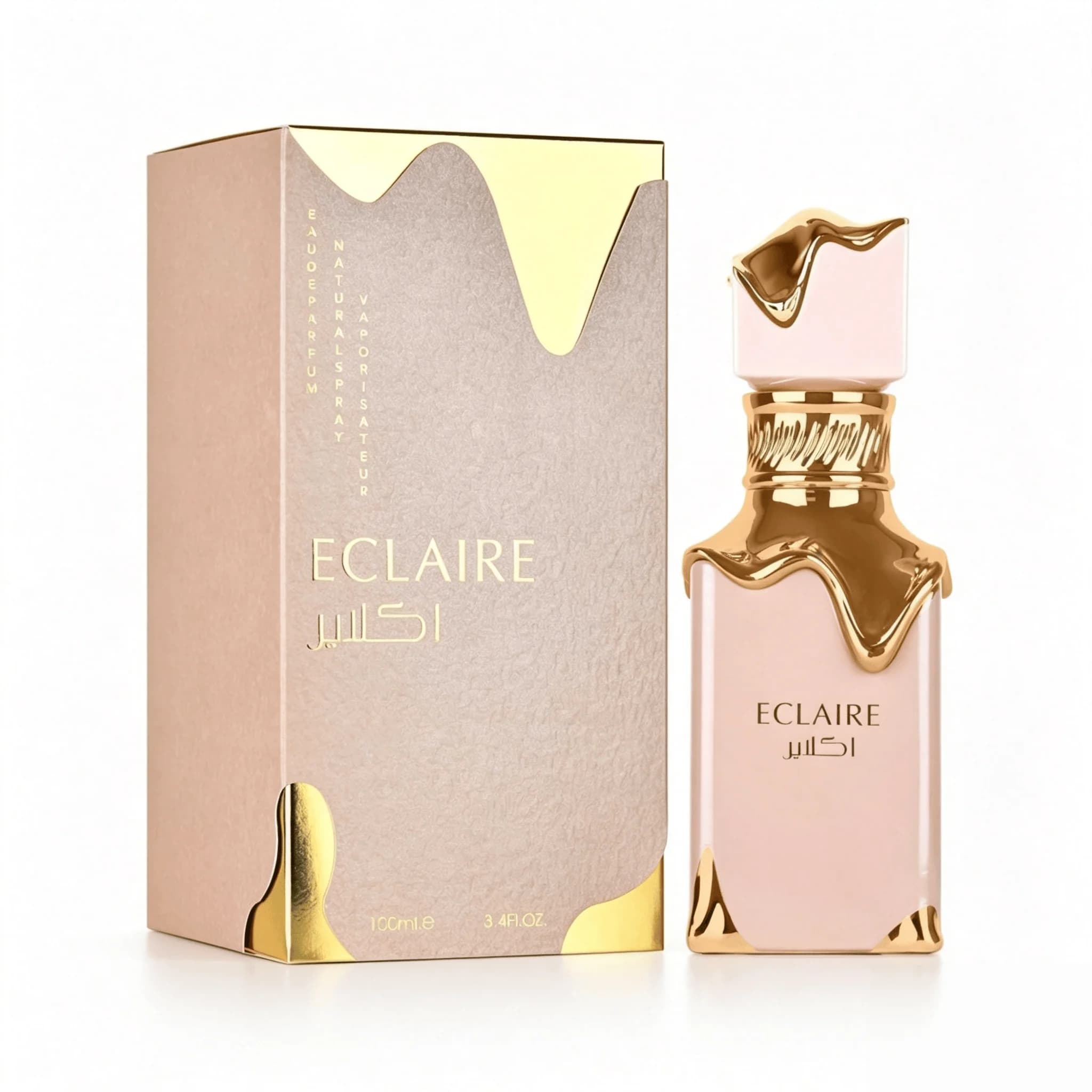 Lattafa Eclaire - Vanilla, Caramel, Sweet, Floral - Eau De Parfum Long‑Lasting Fragrance for Women, 3.40 Ounce Luxury Arabian Dubai Perfume Spray, Ideal Scent for Dating Party Wedding Holiday Birthday