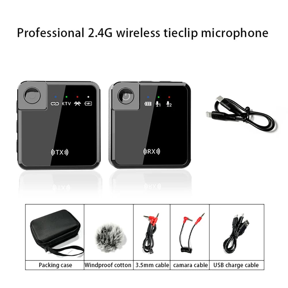 2.4G Wireless Lavalier Microphone Lapel Mic for Presentations Lectures Stage Performances Home Karaoke Compact…