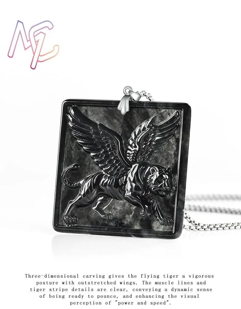 Myanmar Jadeite Tiger Pendant Necklace Charm 925 Silver Talismans Real Jade Luxury Natural Jewelry Gemstone Gifts for Women