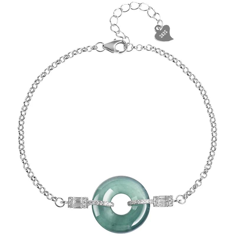 Blue Myanmar Jadeite Ring Bracelet 925 Silver Gifts Emerald Gemstone Talismans Natural Burmese Jade Luxury Stone Fashion