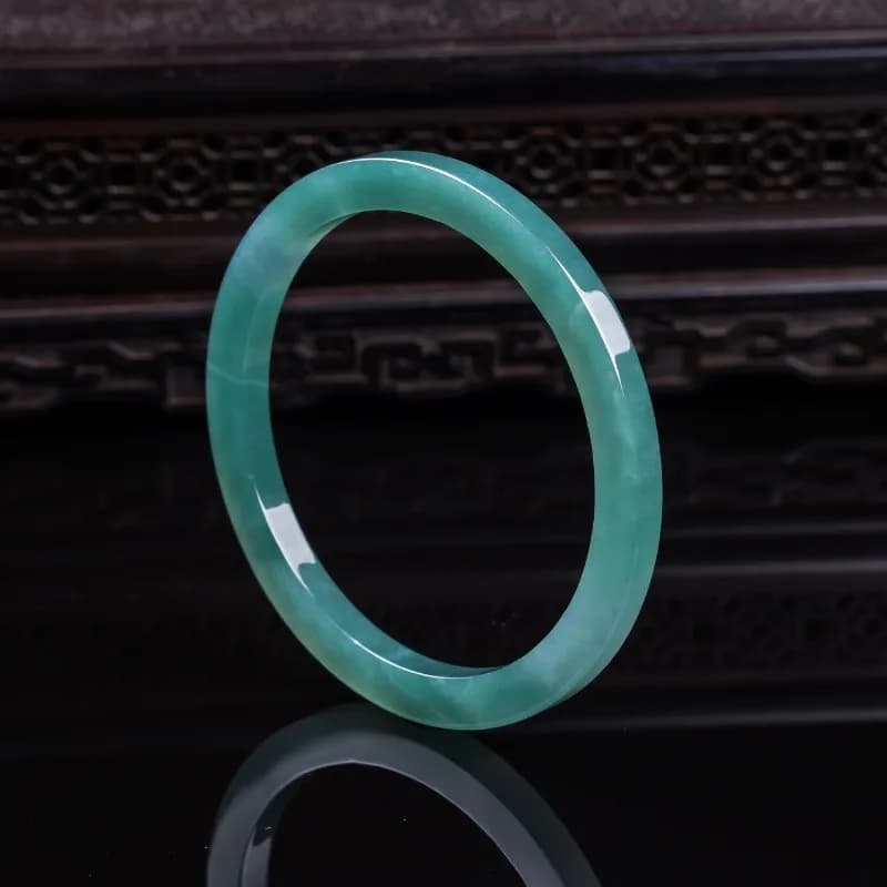 Natural Emerald 48-62mm Burmese Emerald Jade Blue Water Ice Seed Bracelet Jadeite Hand Woven Amulets Fashion Jewelry…