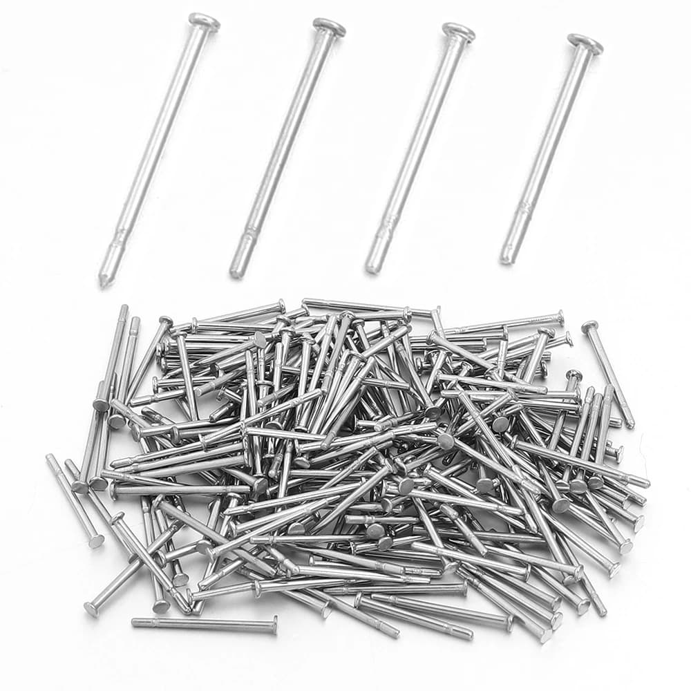 200pcs/lot 316 Stainless Steel Flat Head Ear Pins Earring Studs Blank Post Base Pins For DIY Earrings Piercing Jewelry…