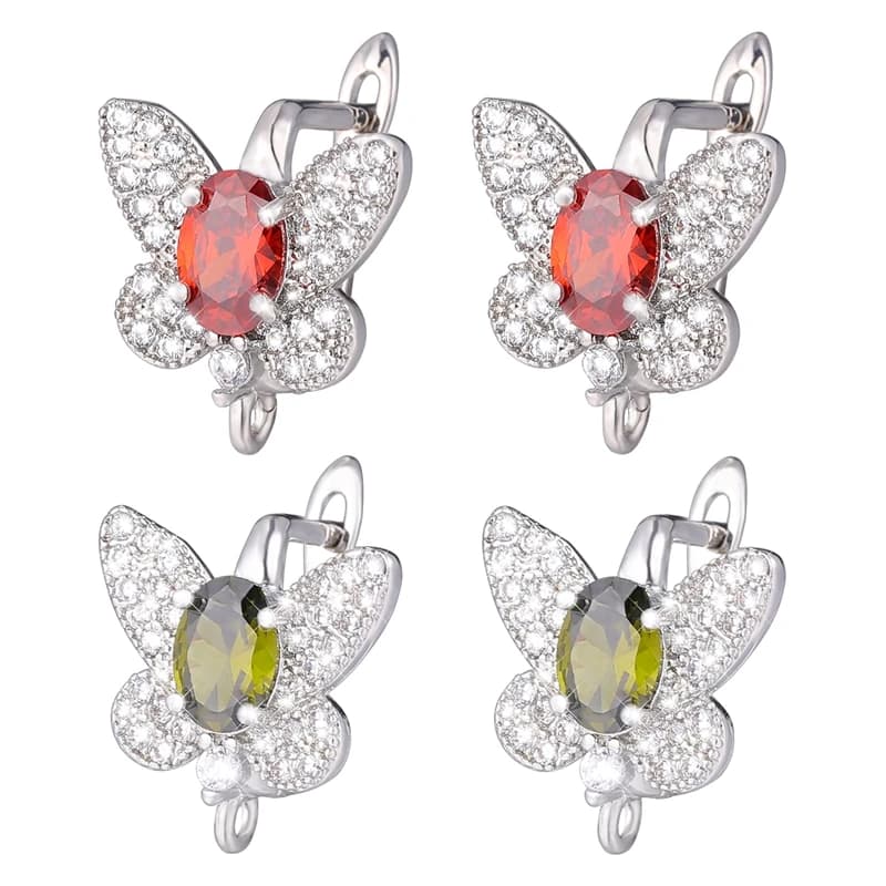 Juya DIY Gold Silver Plated Shvenzy Supplies Earwire Butterfly Earring Hooks Accessories For Needlework Trendy…
