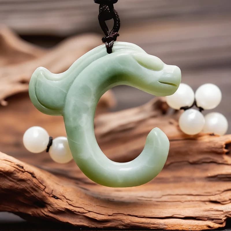 Natural Real Jade Dragon Pendant Necklace Talismans Carved Jewelry Gemstones Charm Amulet Luxury Accessories Designer…