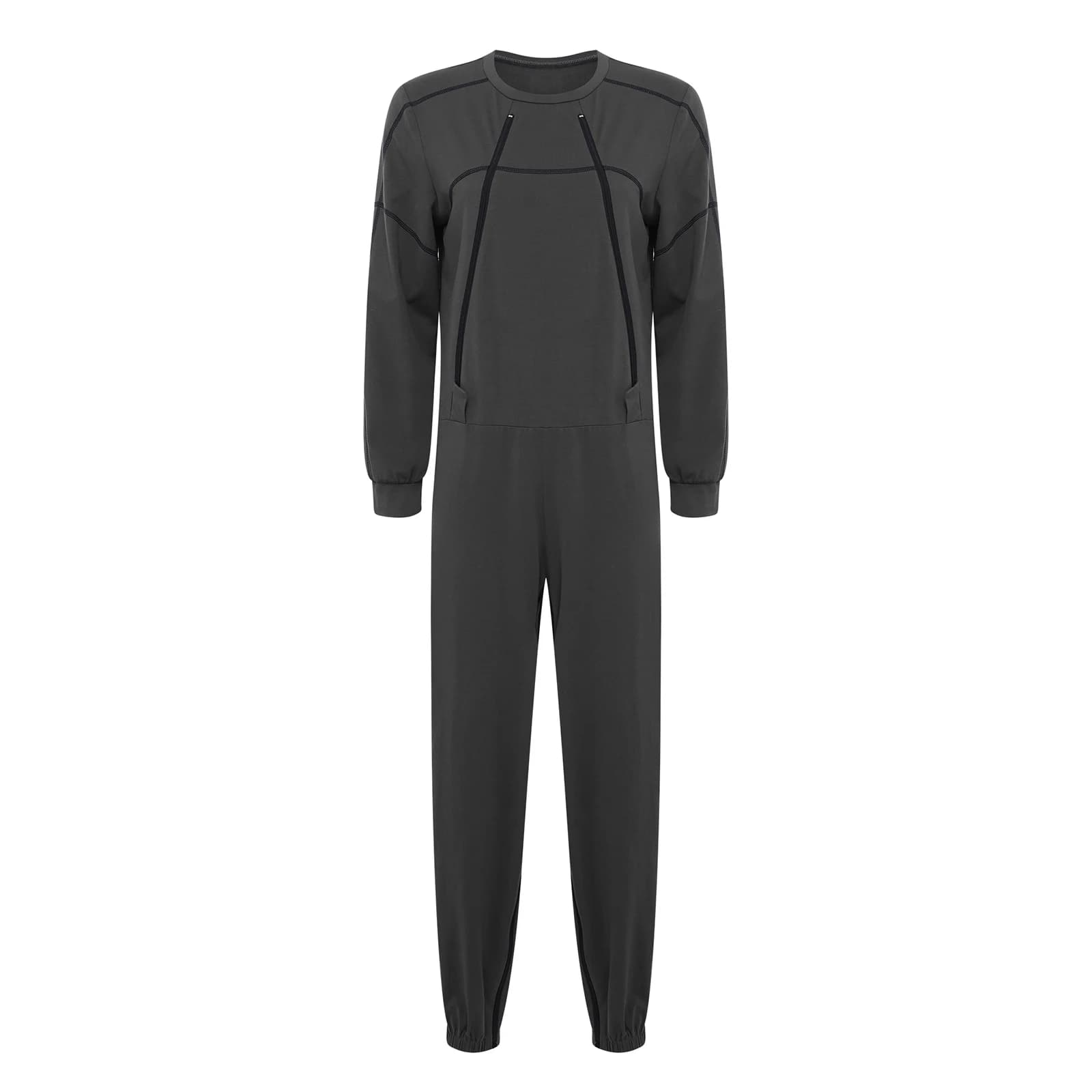 Women Elderly Dementia Alzheimer Adaptive Anti-strip Jumpsuit Long Sleeve Long Pants Rompers for Special Needs Caring Patient