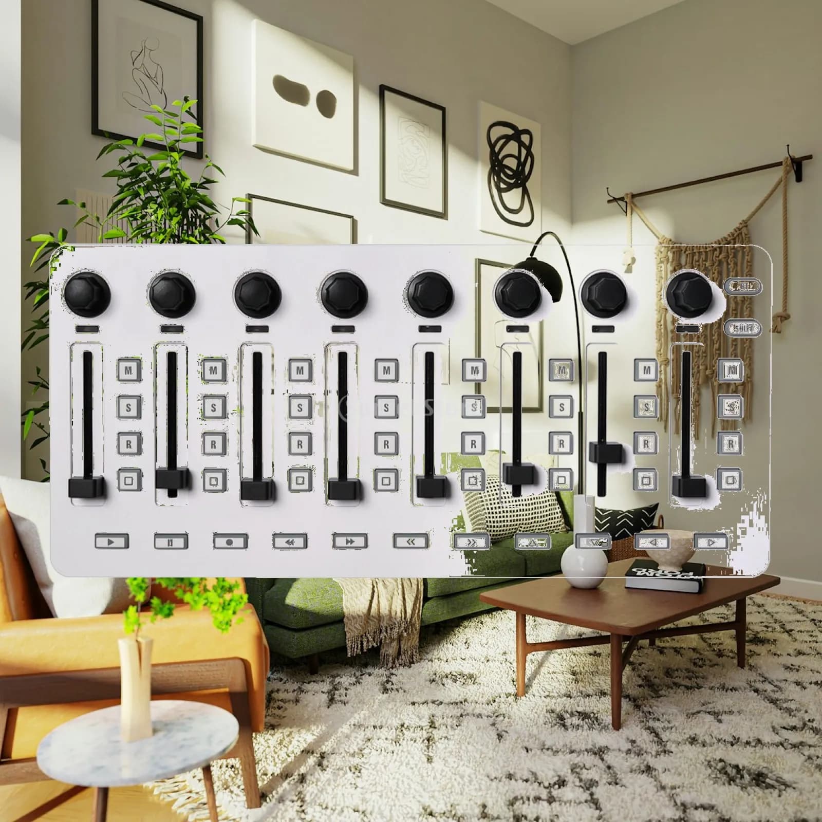 Compact MIDI Mixer Controller USB C Bluetooth Audio Interface for Home Studio Desktop Live Performance Portable Sound…