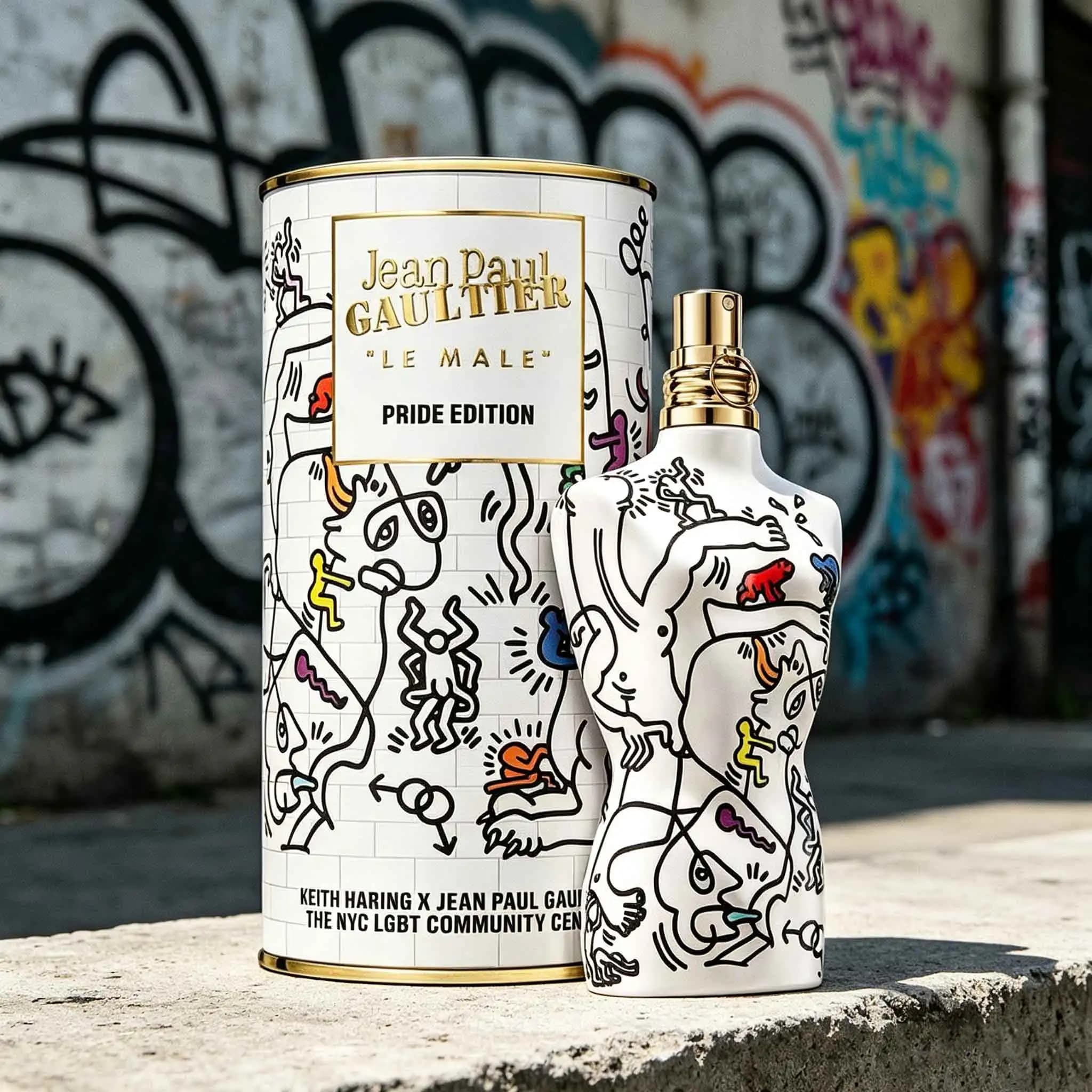 Jean Paul Gaultier Le Male Pride Edition. Highly Recognizable Artistic Graffiti Torso Bottle With Full Collectible Gift Tin. Timeless Fougere Aroma, Ideal Gift For Men With Unique Artistic Taste.