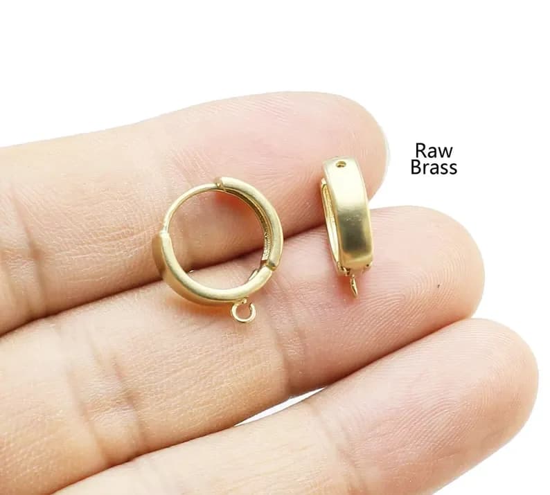 10pcs Round Earring Hoops, Huggie Hoop Earrings, Statement Earrings, 17x15mm, Earring Supplies -R1008