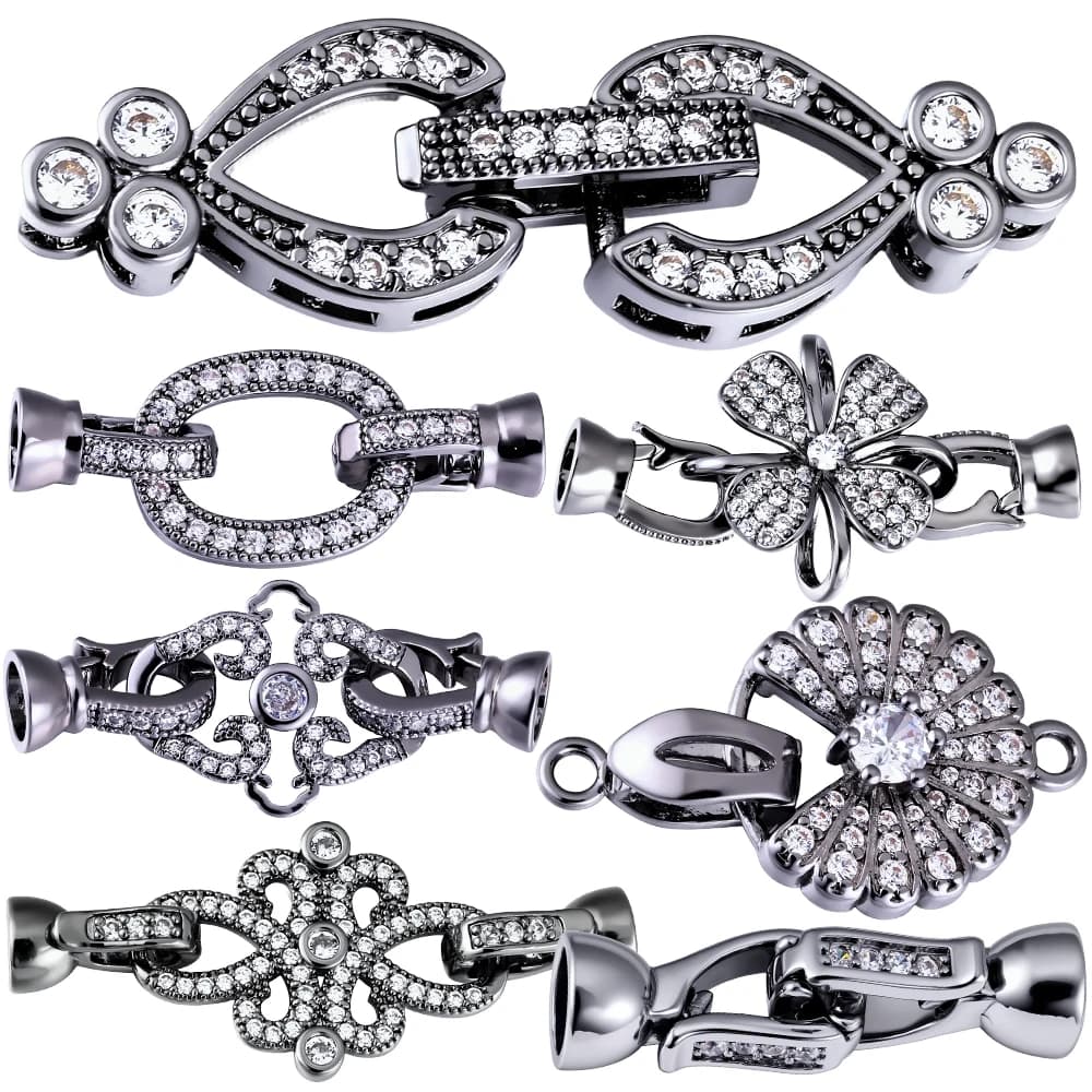 Juya Creative Copper Fasteners Connector Decoration Locks Clasps Accessories For DIY Needlework Beads Gems Pearls Jewlery Making