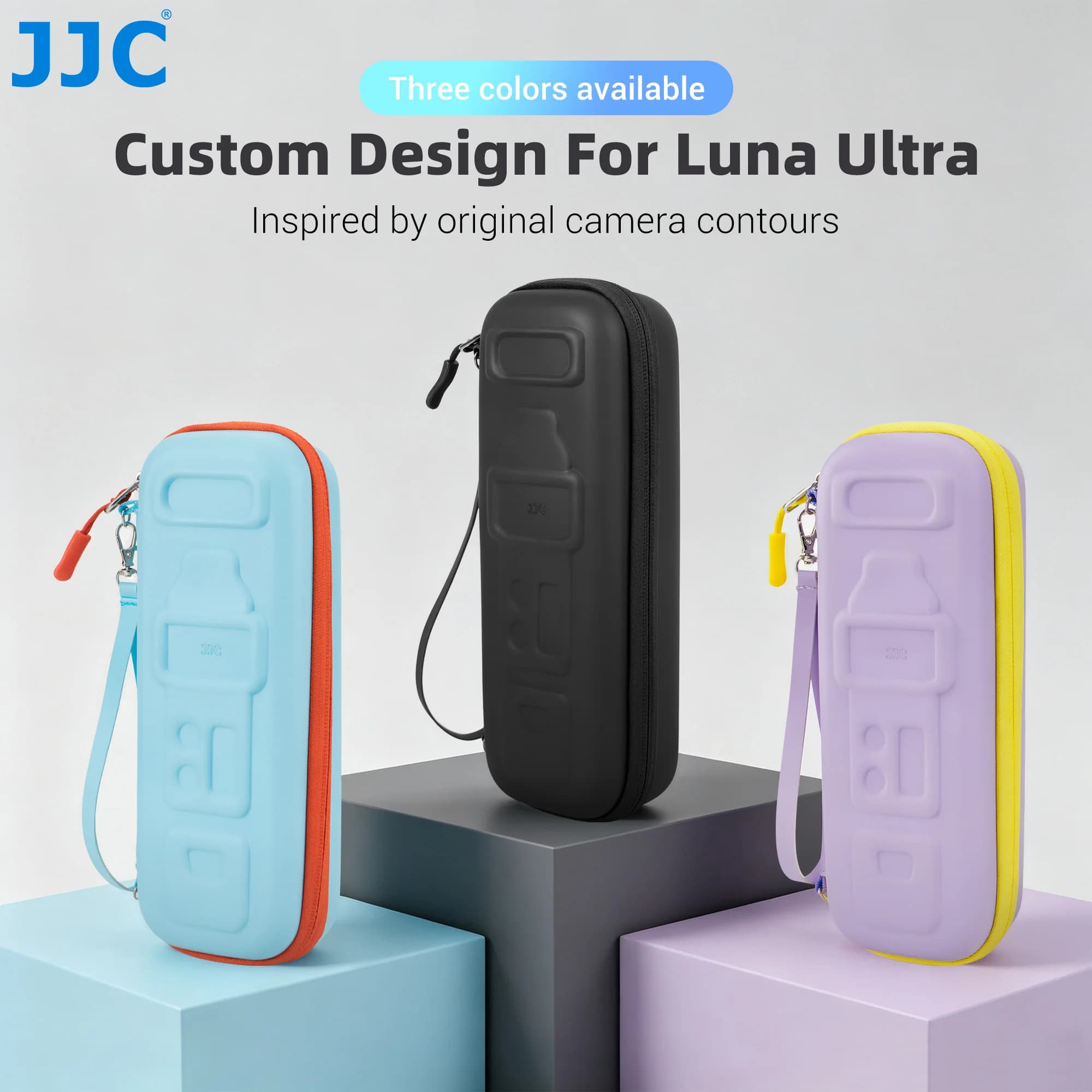 JJC Waterproof PU Camera Carrying Case For Insta 360 Luna Ultra Accessories Portable Travel Storage Bag Protective Cover Case